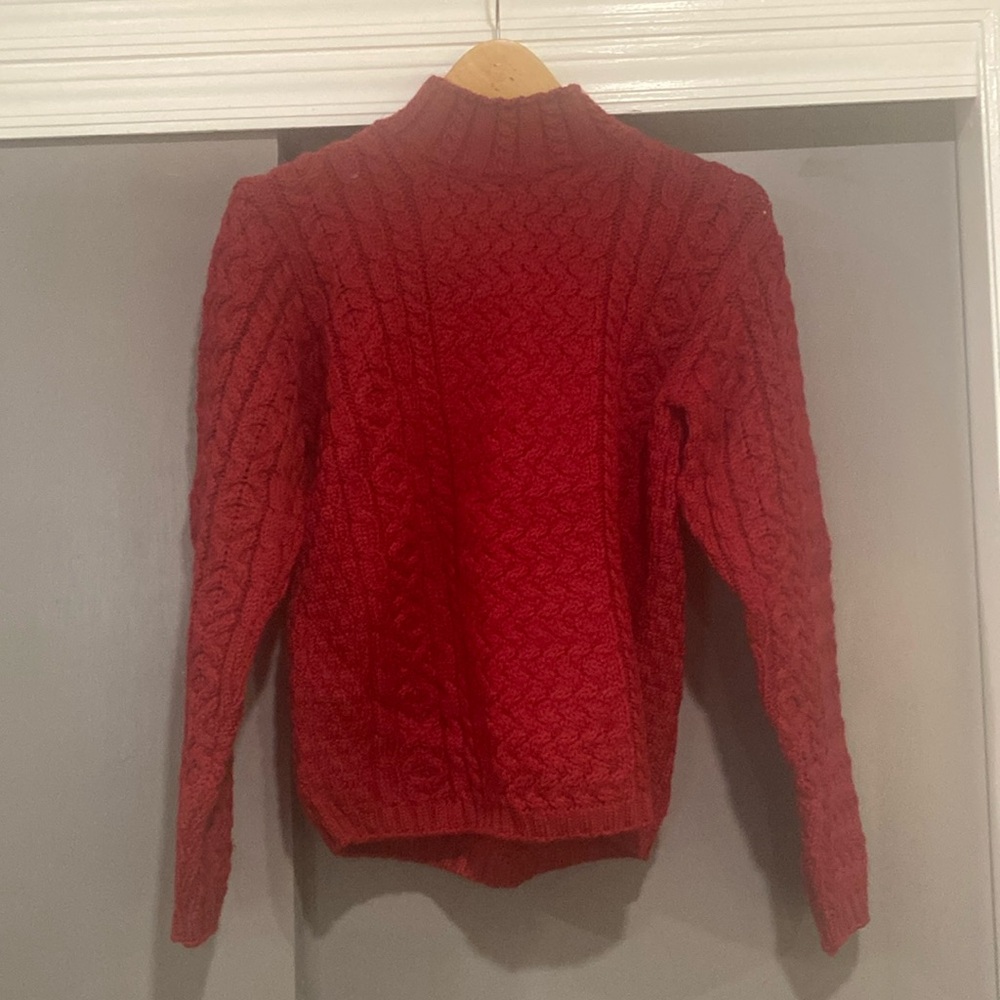 Callan Red turtleneck 100% wool sweater S